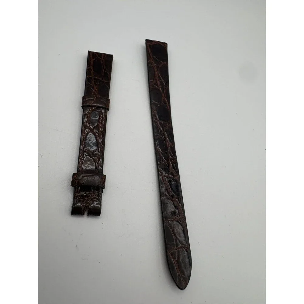 Authentic OEM Movado Swiss 12mm Brown Genuine Crocodile Watch Strap